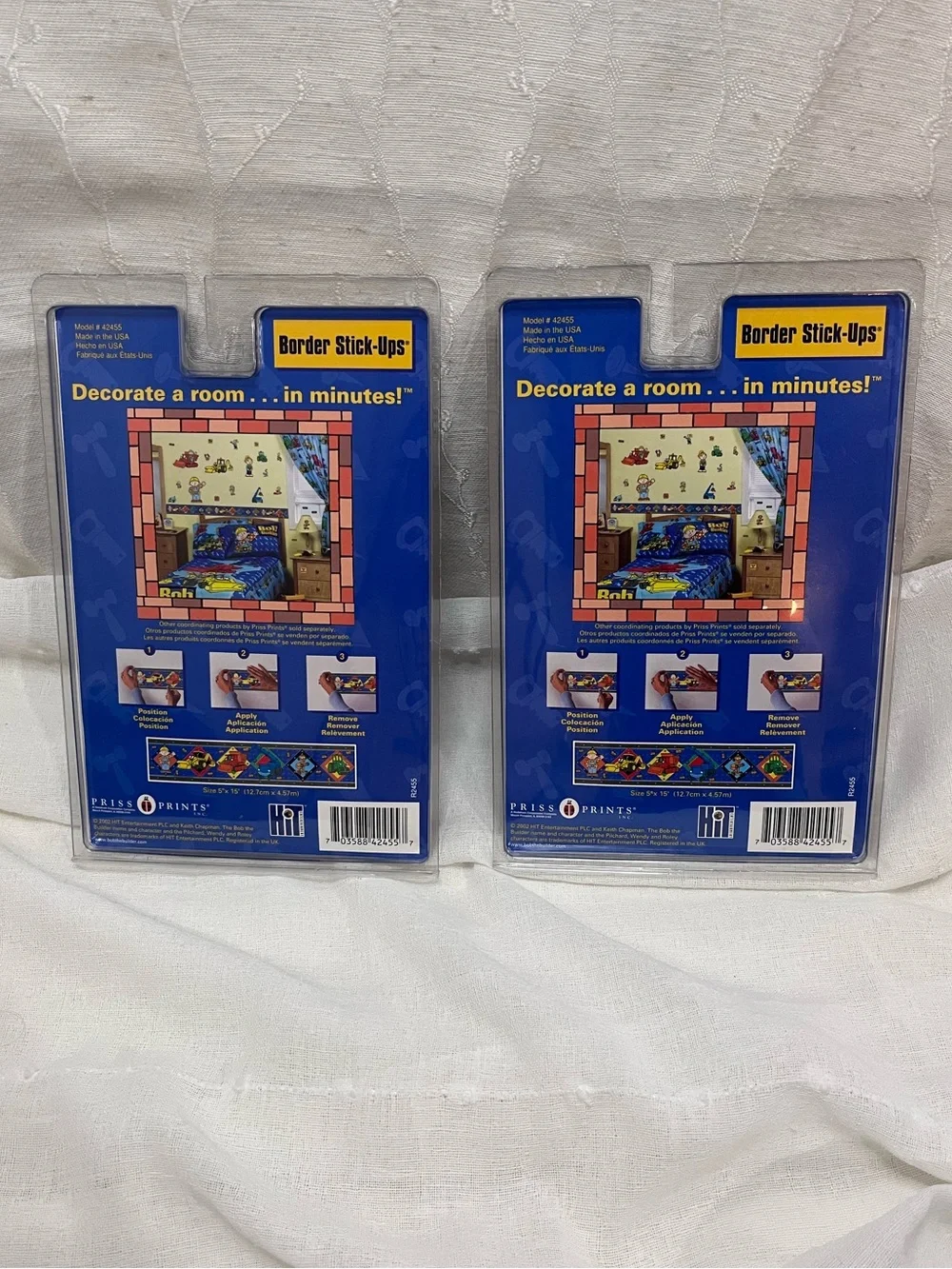 NIP Blue Border Stick-Ups - Peel & Stick Kids Wall Border 2 packages
